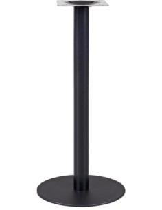 Base de mesa BOMBAY, tubo redondo, negra, base de acero de 8 mm. 45 cms de diámetro, altura 110 cms