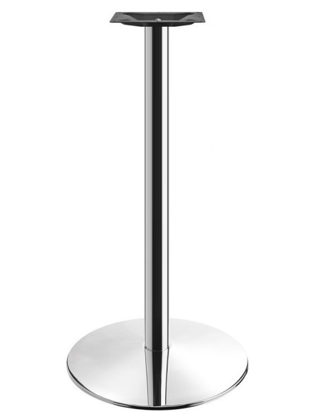 Base de mesa BENAMARA, alta, acero inoxidable, base de acero de 8 mm. 45 cms de diámetro, altura 110 cms