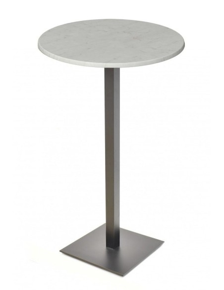 Mesa alta TROCADERO, negra, base de 110 cms y tapa de 70 cms. Color a elegir