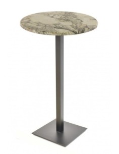 Mesa alta TROCADERO, negra, base de 110 cms y tapa de 70 cms. Color a elegir 2