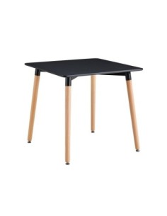 Mesa NURY, madera, tapa lacada negra, 80 x 80 cms