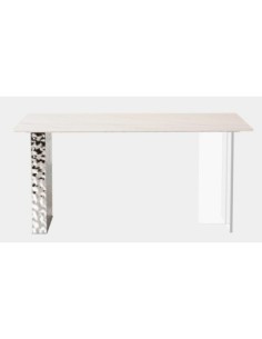 Mesa VENETO, acero inoxidable, acrílico, tapa de cerámica, 160 x 90 cms 2