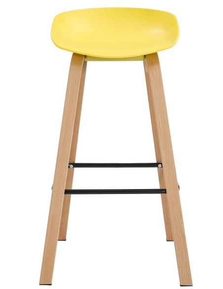 Taburete DANTE NEW (SU), metal, polipropileno amarillo