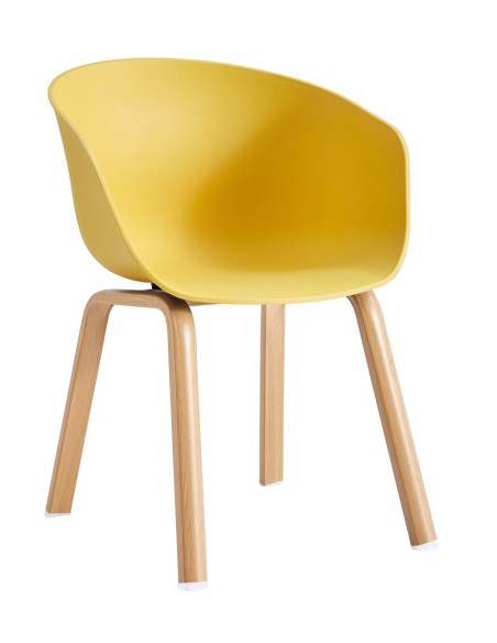 Sillón DANTE NEW (SU), metal, polipropileno amarillo