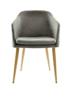 Sillón LART, metal, tapizado tejido linen gris oscuro 2