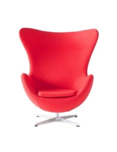 Sillón EG (TE), fibra de vidrio, basculante, tapizado cachemir rojo 2