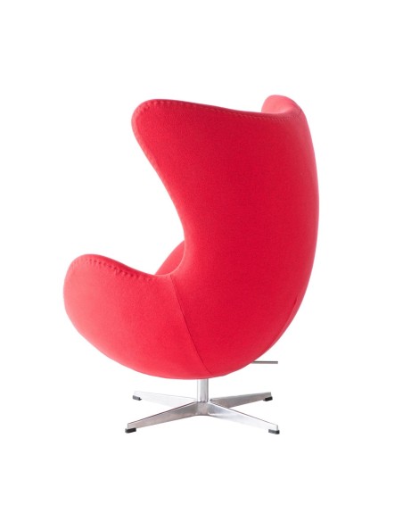 Sillón EG (TE), fibra de vidrio, basculante, tapizado cachemir rojo