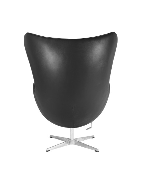 Sillón EG (TE), fibra de vidrio, basculante, tapizado similpiel negra