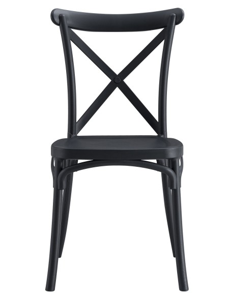 Silla CORFÚ, apilable, tratamiento anti UV, polipropileno antracita