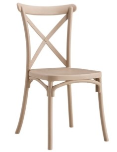 Silla CORFÚ, apilable, tratamiento anti UV, polipropileno tórtora