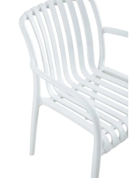 Sillón SALER, apilable, polipropileno blanco