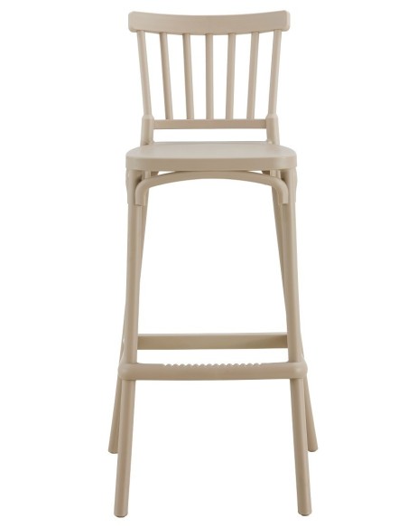 Taburete MILOS, tratamiento anti UV, polipropileno tórtora