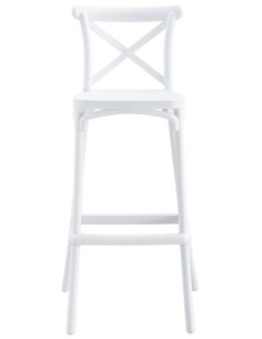 Taburete CORFÚ, tratamiento anti UV, polipropileno blanco 2