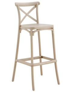 Taburete CORFÚ, tratamiento anti UV, polipropileno tórtora