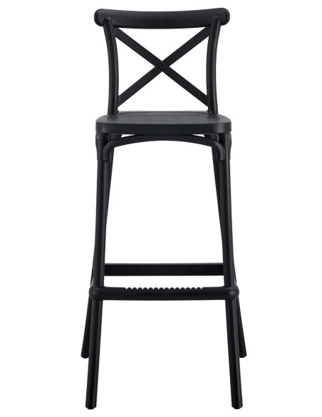 Taburete CORFÚ, tratamiento anti UV, polipropileno antracita