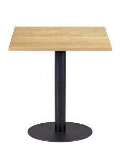 Mesa BOMBAY, negra, base de 72 cms y tapa de 60x60 cms. Color a elegir