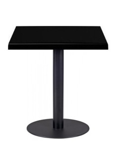 Mesa BOMBAY, negra, base de 72 cms y tapa de 70x70 cms. Color a elegir