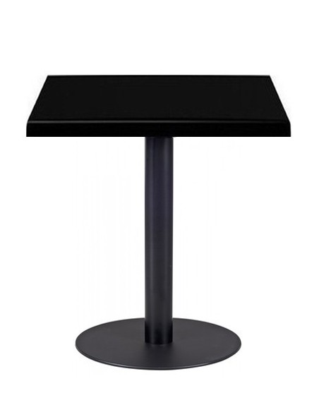 Mesa BOMBAY, negra, base de 72 cms y tapa de 70x70 cms. Color a elegir