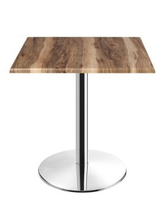 Mesa BENAMARA, acero inoxidable, base de 72 cms y tapa 80x80 cms. Color a elegir