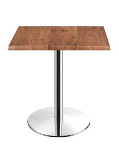 Mesa BENAMARA, acero inoxidable, base de 72 cms y tapa 80x80 cms. Color a elegir 2