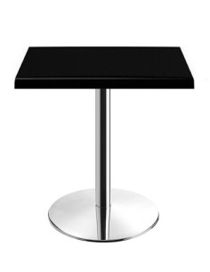 Mesa BENAMARA, acero inoxidable, base de 72 cms y tapa 70x70 cms. Color a elegir