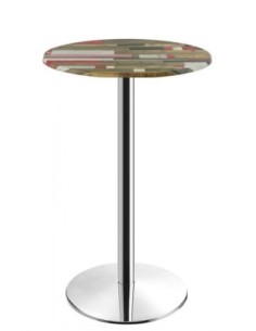 Mesa alta BENAMARA, acero inoxidable, base de 110 cms y tapa 70 cms. Color a elegir 2