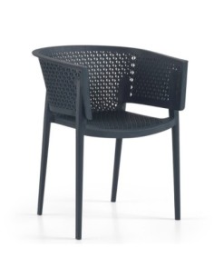 Sillón BILL, apilable,  polipropileno antracita