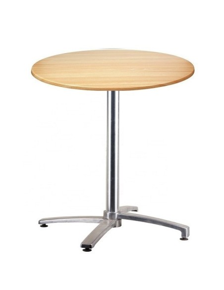 Mesa GUADIARO, aluminio, 4 brazos, base de 72 cms y tapa 60 cms. Color a elegir