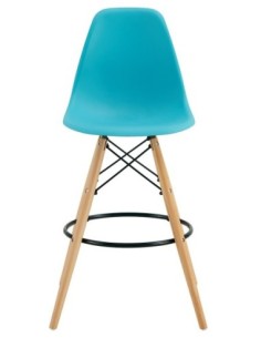 Taburete STAR (SU), madera, carcasa turquesa 2