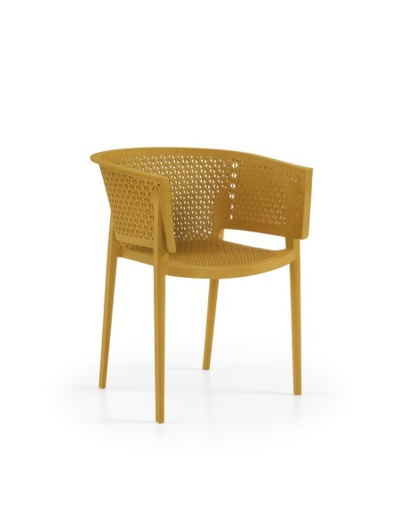 Sillón BILL, apilable,  polipropileno antracita