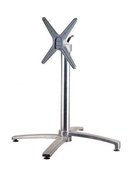 Mesa GUADIARO, aluminio, 4 brazos, base de 72 cms y tapa 70x70 cms. Color a elegir