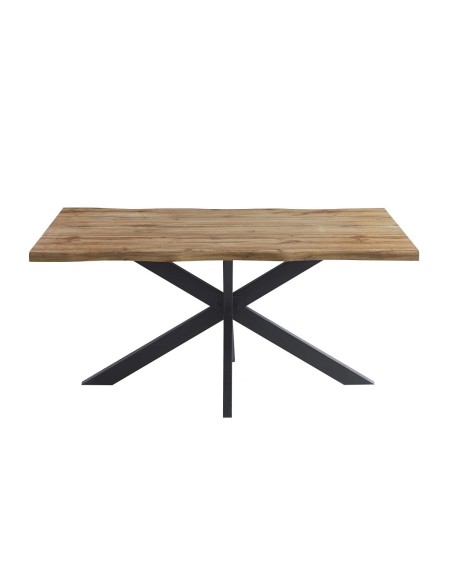 Mesa TOLEDO 180, metal negro, tapa DM bilaminado de 180 x 90 cms