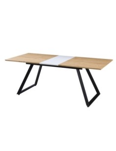 Mesa BÉRGAMO, extensible, metal, DM bilaminado,160 ~ 200x90 cms