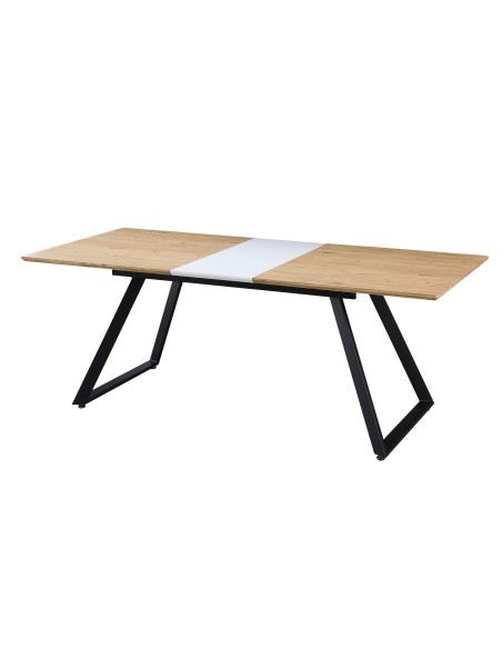 Mesa BÉRGAMO, extensible, metal, DM bilaminado,160 ~ 200x90 cms