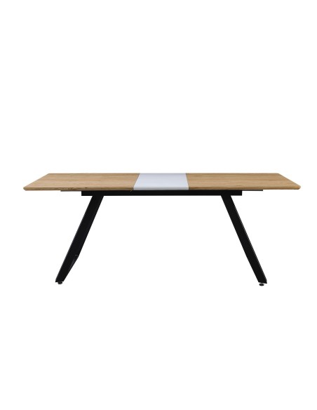 Mesa BÉRGAMO, extensible, metal, DM bilaminado,160 ~ 200x90 cms