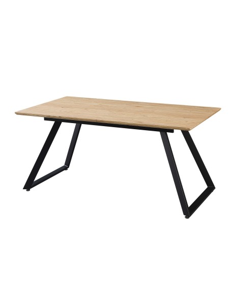 Mesa BÉRGAMO, extensible, metal, DM bilaminado,160 ~ 200x90 cms