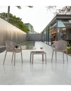 Silla COSMOS, apilable,  polipropileno tórtora 2