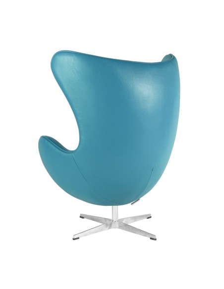 Sillón EG (TE), fibra de vidrio, basculante, tapizado similpiel turquesa