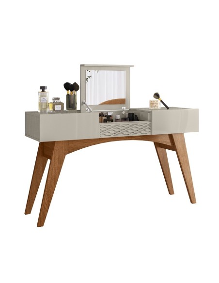 Multifuncional STAR, MDP matte y blanco roto, 136 x 37 cms