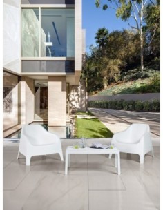 Mesa BILL, baja, polipropileno blanco, 90 x 50 cms 2