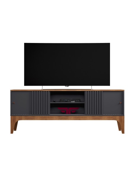 Mueble TV FLORENCIA, grafito y matte, 160 cms.