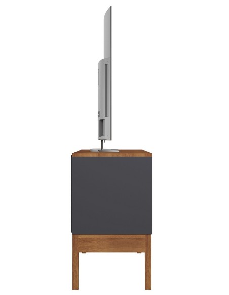 Mueble TV FLORENCIA, grafito y matte, 160 cms.