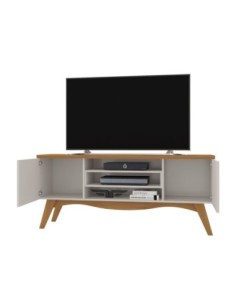 Mueble TV LIZ, blanco roto y coral, 160 cms. 2