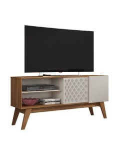 Mueble TV PREMIUM, matte y blanco roto, 150 cms.