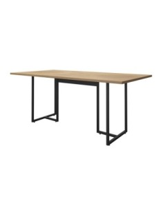 Mesa PRIME 25, metal negro, tapa MDP color avellana, 180 x 90 cms