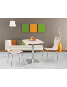 Base de mesa IPANEMA, acero inoxidable, base de 45 x 45 cms, altura 72 cms