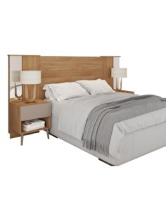 Cabecero REFLEX, extensible, 2 mesillas de noche, MDP buriti - fendi 2