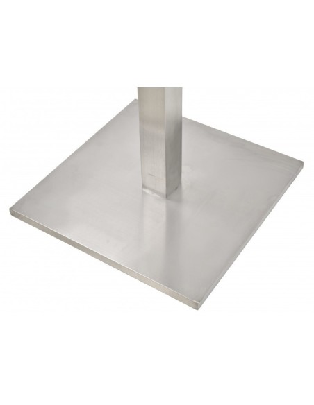 Base de mesa IPANEMA, acero inoxidable, base de 45 x 45 cms, altura 72 cms