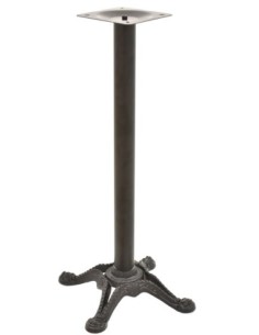 Base de mesa RÓDANO, alta, fundición, negra, base de 58 x 58 cms, altura 115 cms