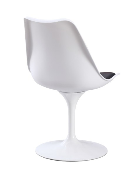 Silla TUL MT, metal, polipropileno blanco, cojín negro